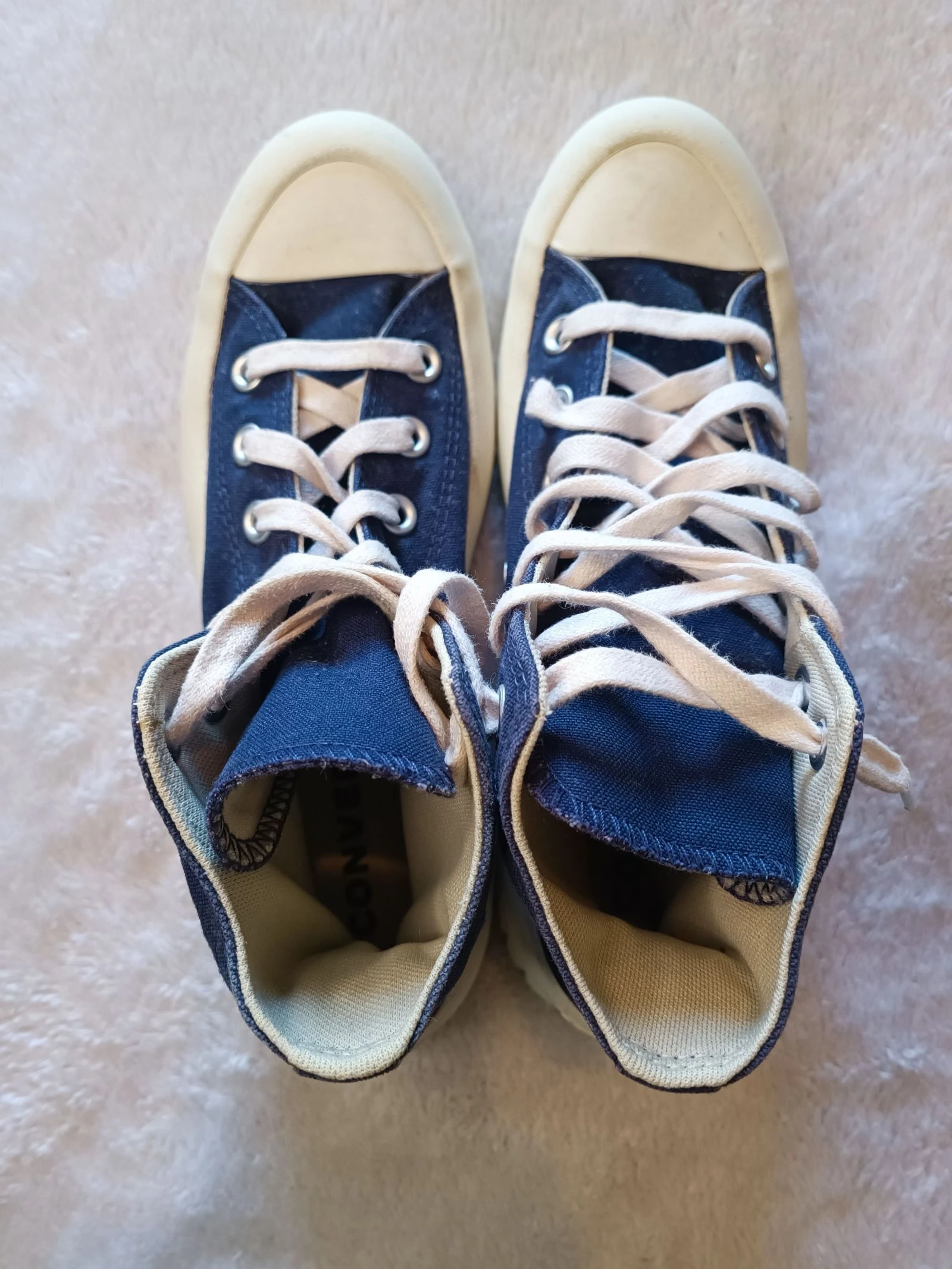 Pair of Converse All Star Chuck Taylor in good condition size 38 navy blue color platform sole – photo 10